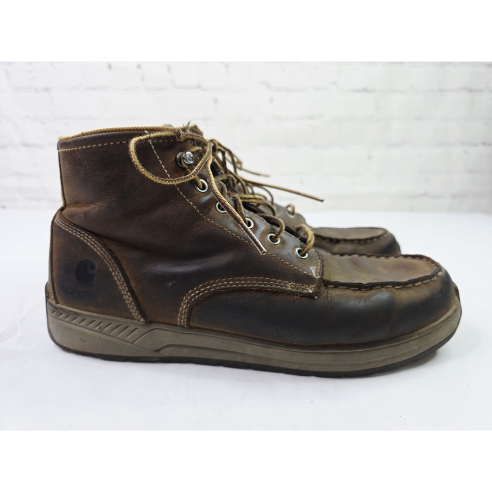 Carhartt Men's 4" Moc Toe Wedge Chukka Soft Toe Work Boot Brown CMX4023, Sz 10.5